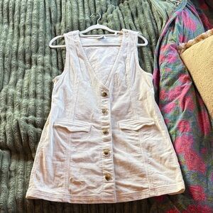 American Eagle Cream Corduroy Vest